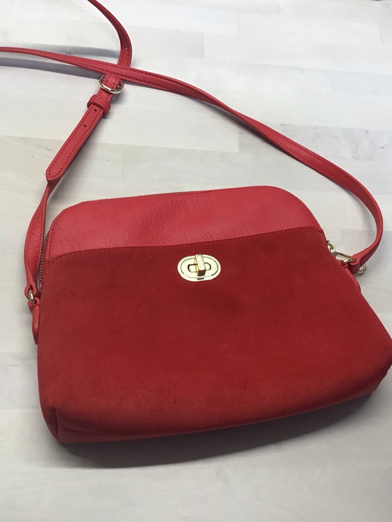 Talbots Red Leather Crossbody Bag New Without Tag